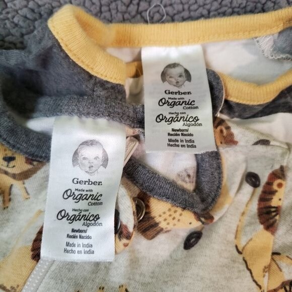 Two romper footies Newborn Organic Cotton baby boy clothes - Picture 4 of 4